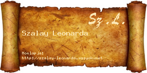 Szalay Leonarda névjegykártya